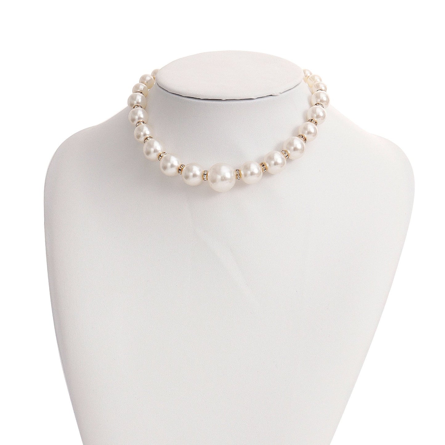 Jewelry colorful light luxury micro-diamond imitation Baroque pearl necklace female all-match y2k beaded necklace ins