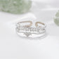 Stainless steel frosted pearl sand ring name ring DIY letter peach heart ring