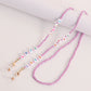 Jewelry Bohemia pure color rice beads LOVE letter glasses chain accessories women's mask non-slip chain