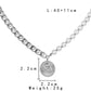 Punk Hip-hop Men's Stainless Steel Stitching Pearl Necklace Coin Snake Pendant Versatile Fashion Necklace