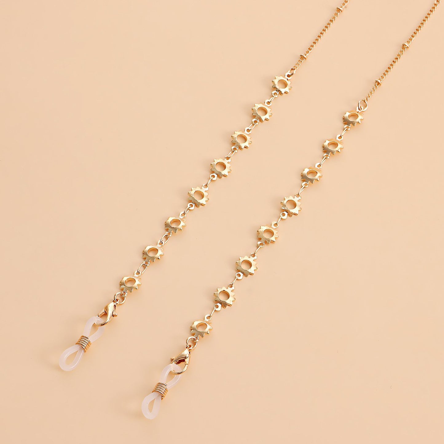 Mask hanging chain Glasses chain Butterfly aircraft chain Disc mask chain Peach heart metal glasses chain