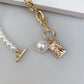 Jewelry Temperament Shaped Pearl Necklace Retro Baroque Alloy Portrait Square Necklace Female