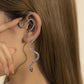 Jewelry Retro Smart Diamond-studded Snake-shaped Earrings Women's Design Trendy Geometric Earbone Clip Earrings