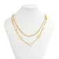 Jewelry Hip Hop Hollow Metal Clavicle Necklace Simple Geometric Double Layer Sequin Chain Necklace Women