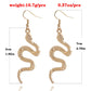 Trendy style soil cool temperament personality retro snake ear hanging ins snake-shaped winding earrings earrings all-match female