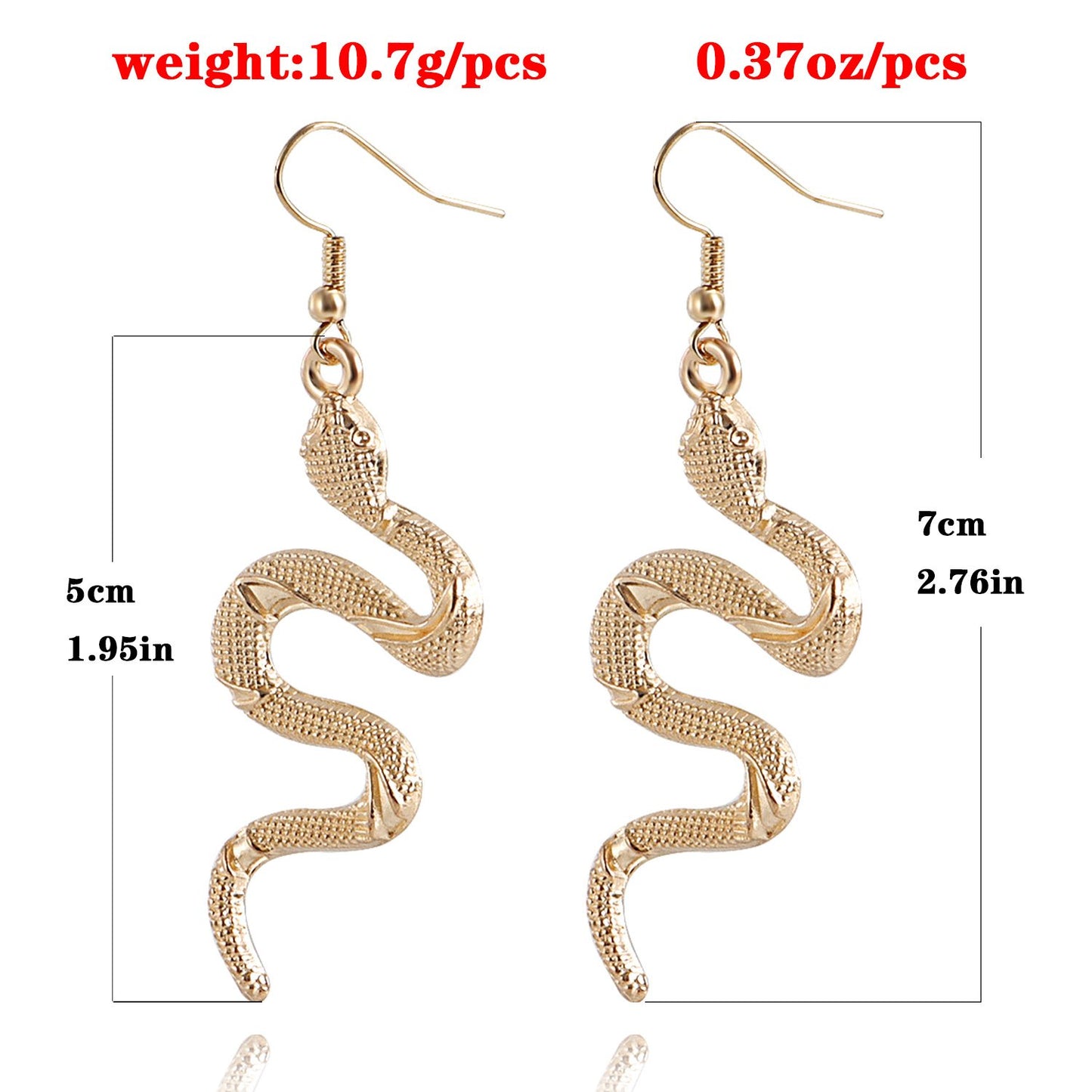 Trendy style soil cool temperament personality retro snake ear hanging ins snake-shaped winding earrings earrings all-match female