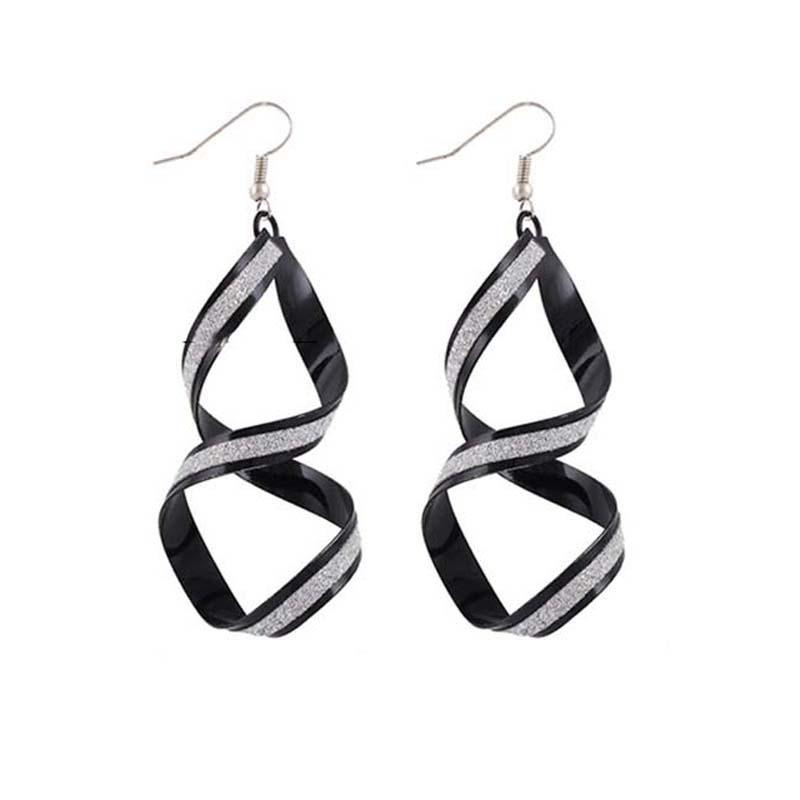 Hypoallergenic Ear Jewelry Rock Night Exaggerated Frosted Spiral Earrings Fashion Earrings Earrings