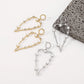 E155 Jewelry Hollow Geometric Love Exaggerated Earrings Imitation Pearl Rhinestone Temperament Earrings Women