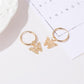 Earrings Frosty Simple Sweet Butterfly Earrings Female French Temperament Hollow Insect Earrings