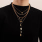 Jewelry trend multi-layer long tassel LOVE letter pendant necklace female sweater chain high-end sense