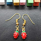 Fruit series earrings dripping oil three-dimensional strawberry earrings holiday gift direct supply
