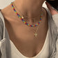 Beach Vacation Colorful Rice Beads Beaded Necklace Female Simple Small Peach Heart Star Clavicle Necklace