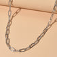 Jewelry Simple Geometric Square Small Hole Necklace Women's Fashion Trend Single Layer Personality Necklace