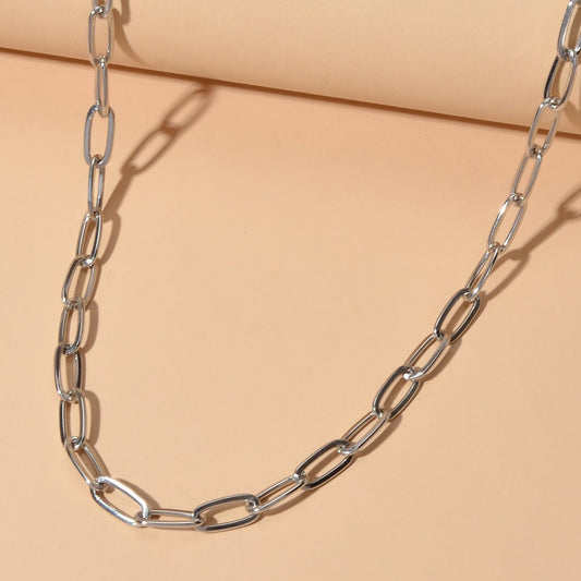 Jewelry Simple Geometric Square Small Hole Necklace Women's Fashion Trend Single Layer Personality Necklace