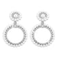 E1447 Exaggerated Circle Earrings Pearl Rhinestone Temperament Light Luxury Earrings Personality Lady Fashion Earrings