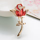 Rose Crystal Brooch Temperament Ladies Coat Jewelry Wedding Bridal Corsage