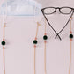 Jewelry fashion simple fur ball mask rope crystal stone anti-lost metal chain glasses chain