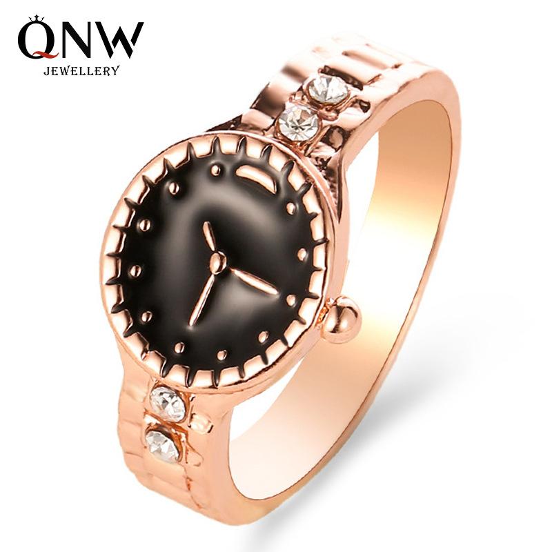 Jewelry Creative Watch Shape Fashion Ring Personality Couple Ring Personality Jewelry