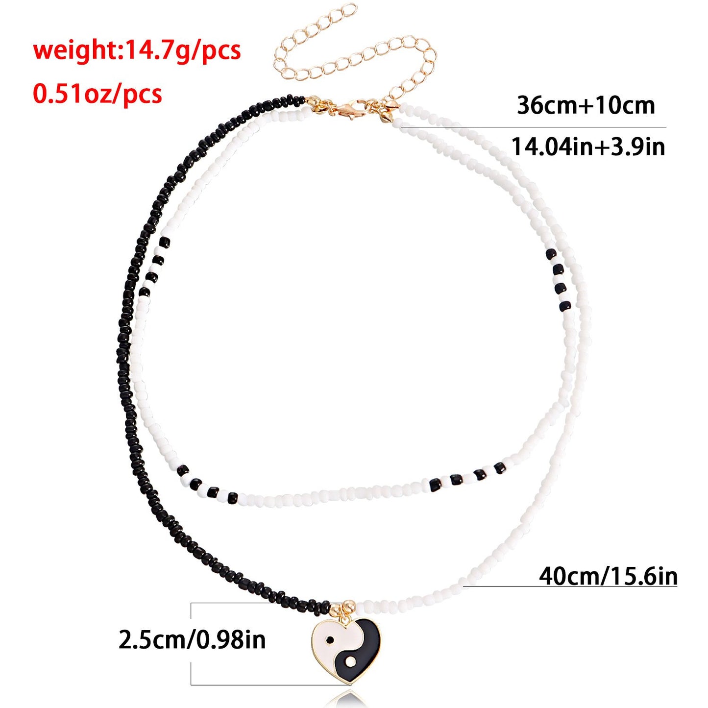 Bohemian colored rice beads drop oil gossip love beaded necklace female jewelry choker