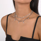 N1632 Simple and creative multi-layer necklace claw chain water drop tassel necklace sweet cool niche necklace