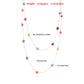 Jewelry long double-layer tassel color zircon necklace women's sweater chain ins metal necklace