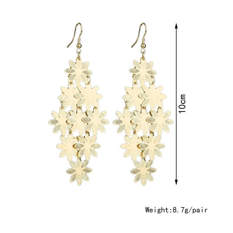 Multi-layer Snow Ice Flower Earrings For Women Vintage Earrings