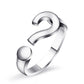 Ins cold creative opening question mark ring niche design simple net red personality index finger ring female