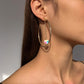 E115 Simple geometric earrings colorful love creative chain C-shaped earrings retro niche earrings women