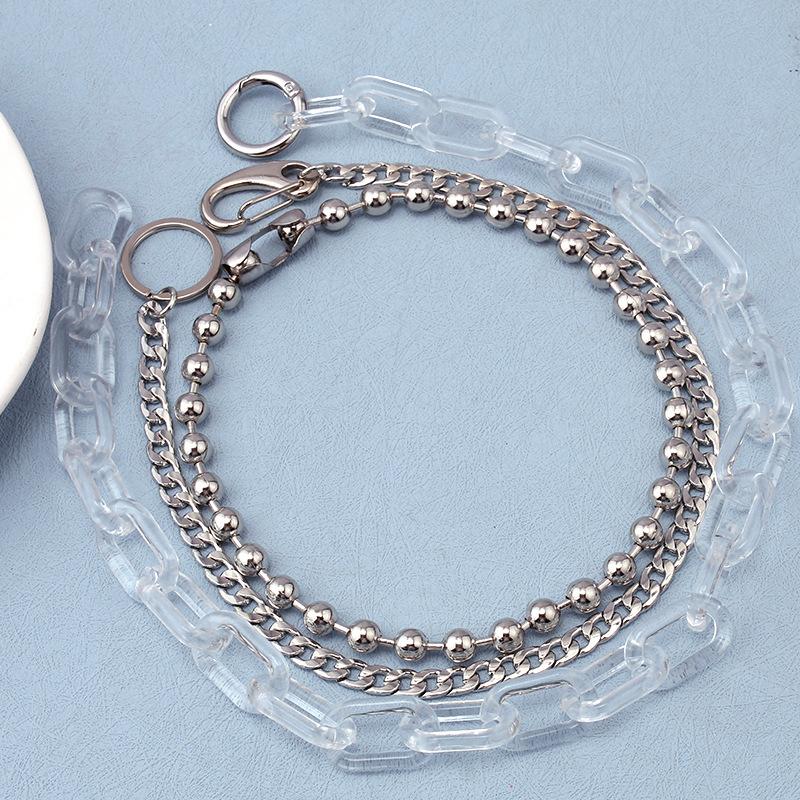 Necklace Jewelry Punk Retro Acrylic Thick Chain Necklace Fashion Versatile Bead Clavicle Chain