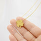 Fashion lucky four-leaf clover necklace female simple four-leaf clover collarbone chain titanium steel pendant
