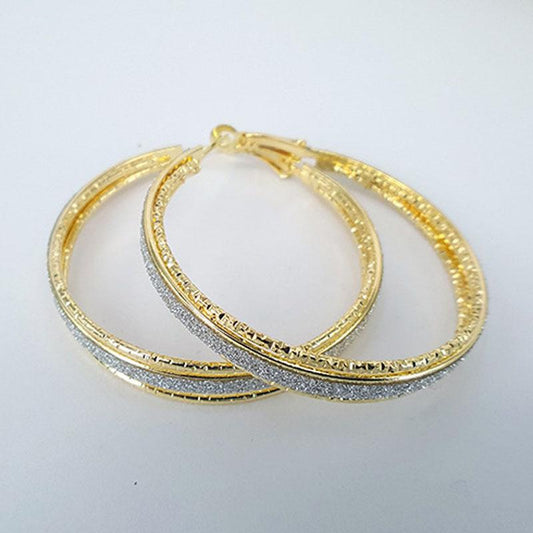 Fashion Earrings Pop Alloy Earrings Earrings Frosted Ring Circle Hoop Earrings Earrings