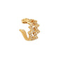 Ins same paragraph diamond ear clip retro wavy line without pierced earrings temperament net red metal copper earrings