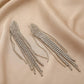 Explosive models full of diamond tassels long earrings fashion temperament show face small earrings ladies accessories