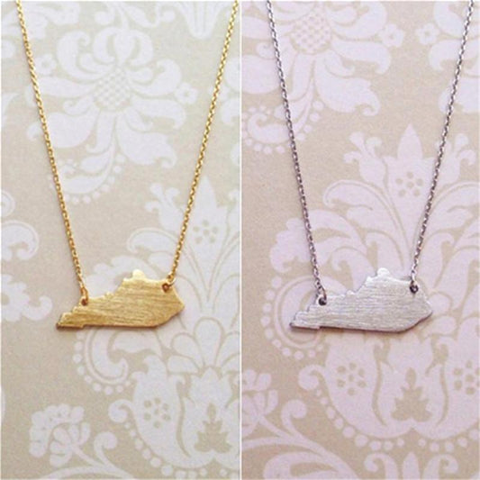 Kentucky Necklace USA State Map Necklace