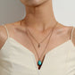 Jewelry fashion gold turquoise pendant necklace female punk trend cross pendant necklace