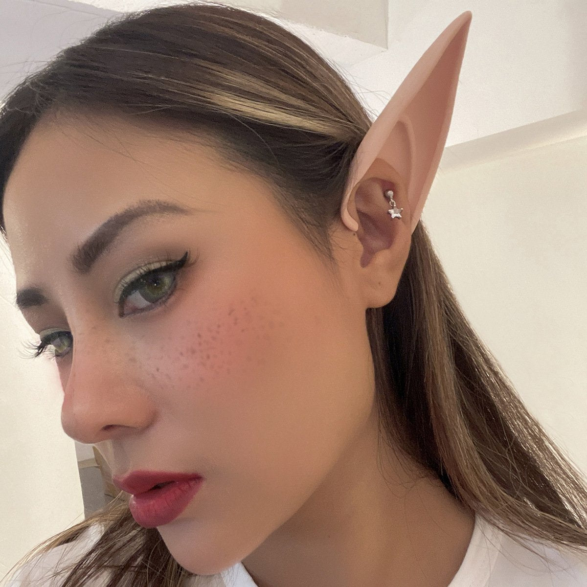 Creative Silicone Halloween Funny Elf Earrings Female Simple Geometric Color Sweet Cool No Pierced Ear Clips