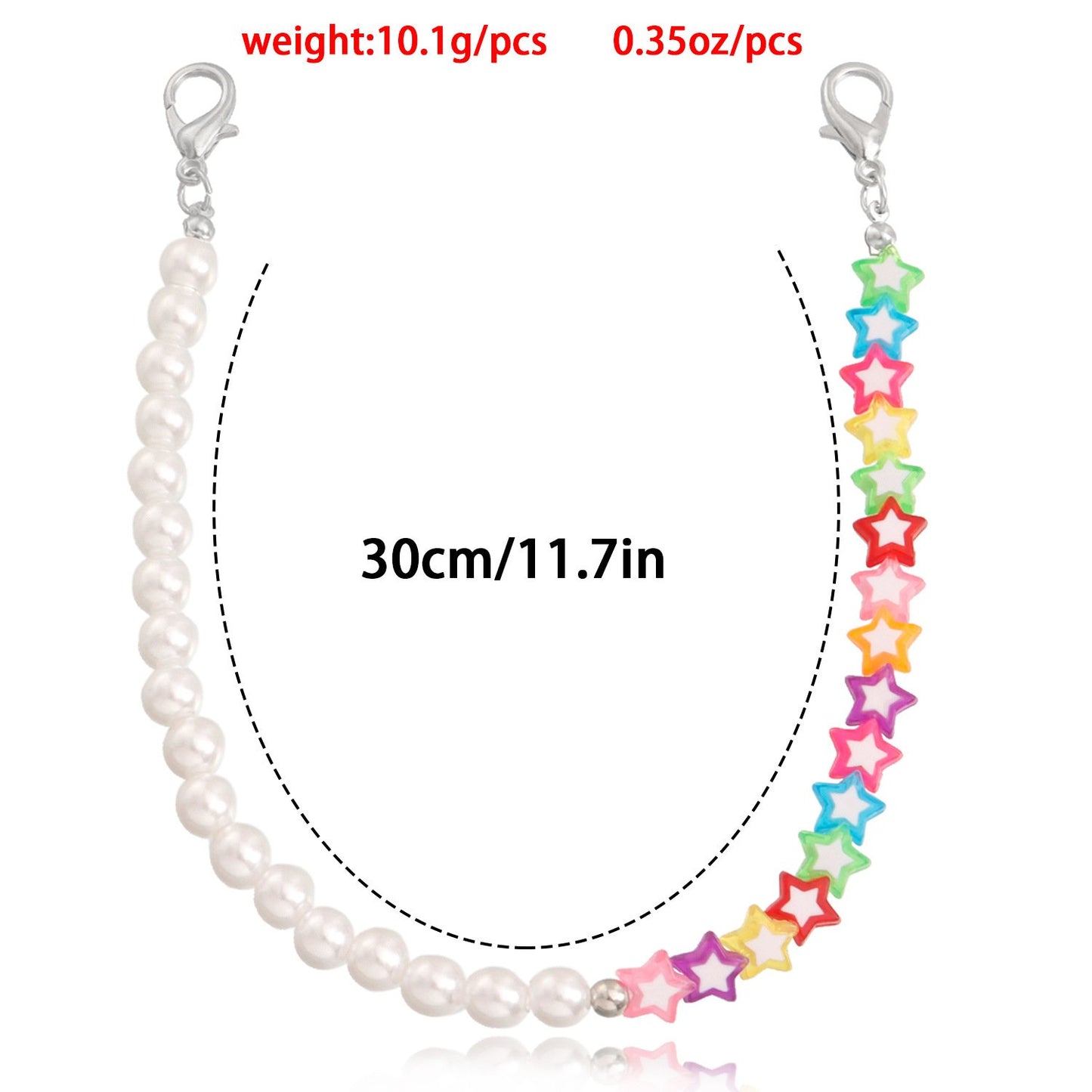 Jewelry ins hot style fashion all-match single-layer color five-pointed star shoe chain female jewelry