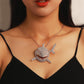 Hip-hop Diamond Pendant Necklace Retro Punk Exaggerated Large Shark Clavicle Chain Couple Accessories