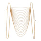 Jewelry sexy multi-layer chain tassel suspender body chain simple hollow U-shaped geometric clothing