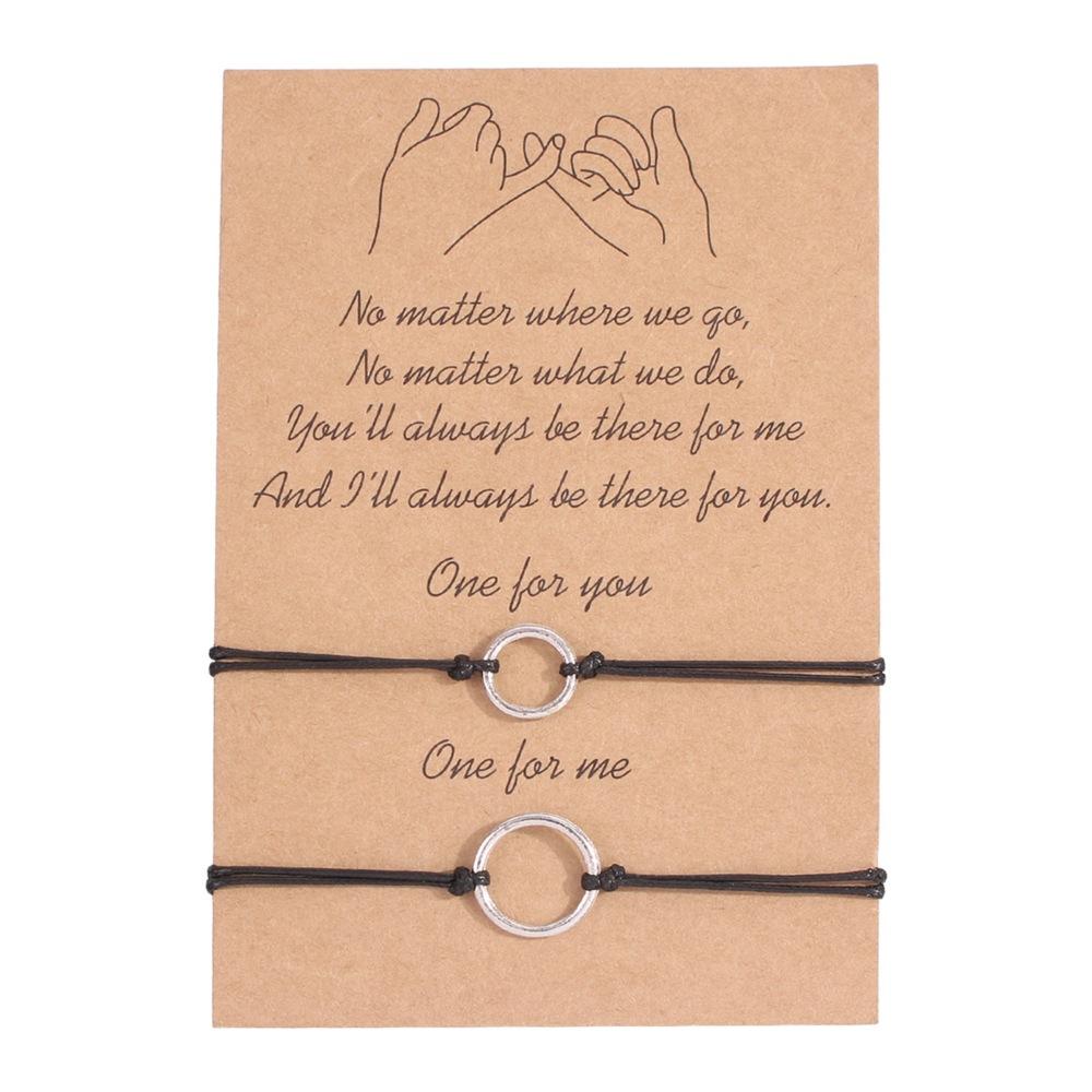 B1327 Simple Couple Bracelet Bracelet Set Simple Diamond Jewelry Niche Geometric Creative Accessories Female