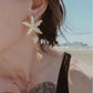 2E5581 Magnesium Ocean Series Starfish Shell Alloy All-Match Trendy Earrings