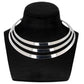Fashion exaggerated metal hollow three-ring collar catwalk necklace clavicle chain jewelry