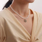 Jewelry Fashion Pearl Chain Drip Oil Snowflake Bell Christmas Tree Accessories Necklace Female Christmas Sweater Chain