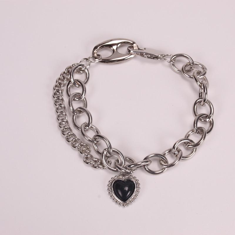 Steel Diablo Korean Net Bracelet Imprisonment Day Chain Bounce Di Titanium Bracelet Couple Black Love Cool Hip Hop