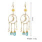Bohemia Exaggerated Crystal Earrings Fashion Alloy Moon Star Earrings Accessories