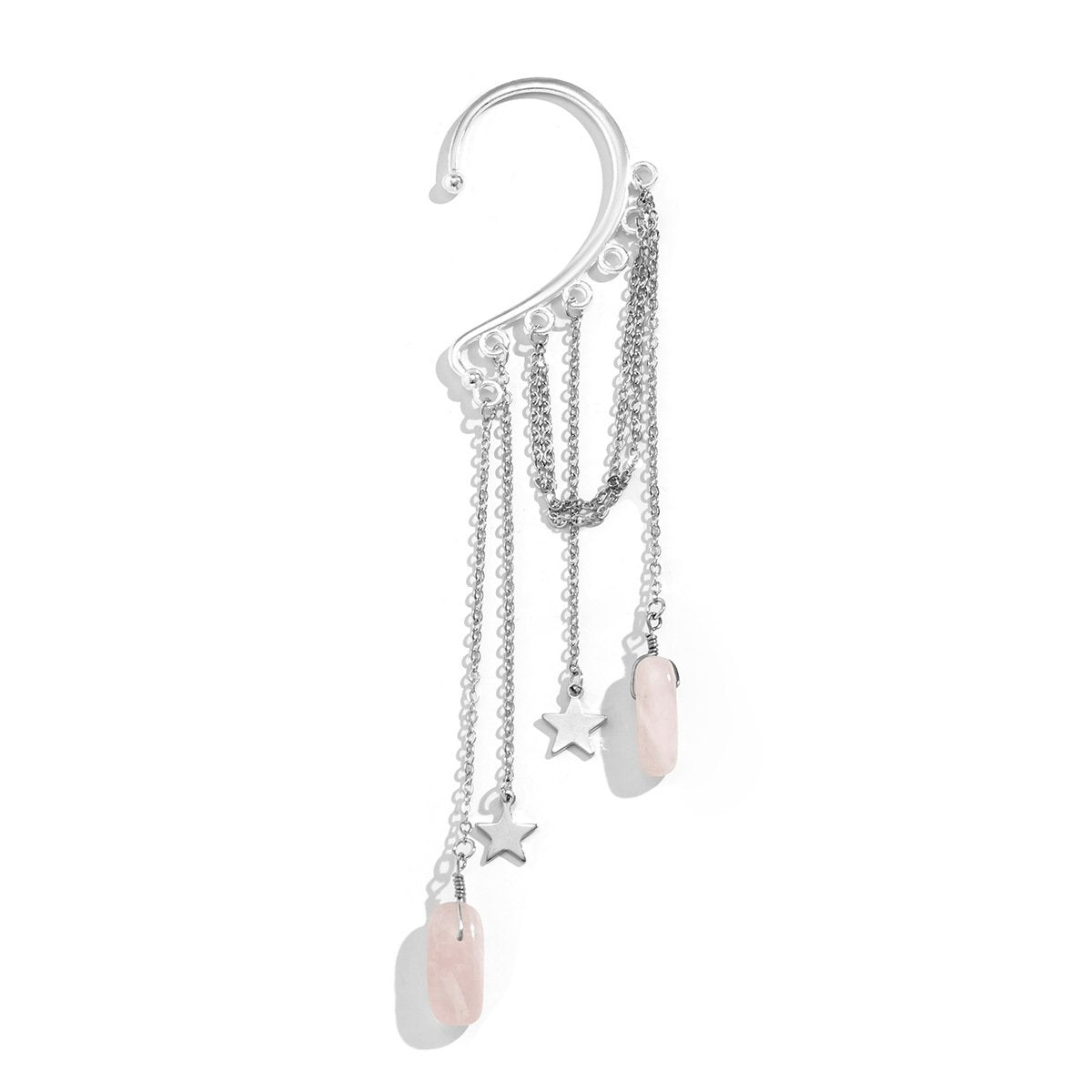 Jewelry Creative Imitation Crystal Tassel Elf Earring Female Simple Single Chain Star Earrings