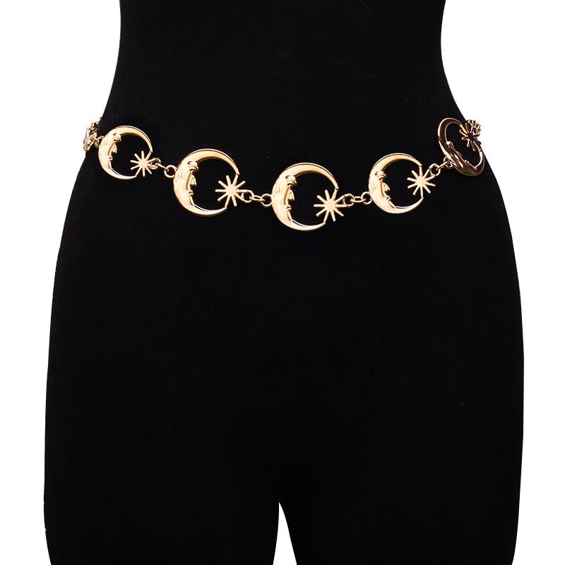 Atmospheric metal accessories waist chain pendant trend fashion hot girl body chain dress belt chain