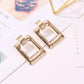 Earrings Simple Metal Brushed Earrings Stud Earrings Fashion Square Retro Earrings