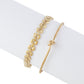 B1769 Jewelry Simple Metal Bracelet Set Personality Geometric Knotted Fashion Creative Bracelet