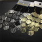 Fashionable retro personality rhombus small corrugated leaf metal sheet ladies earrings popular earrings